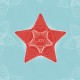 Red and White Stars (Single Card)